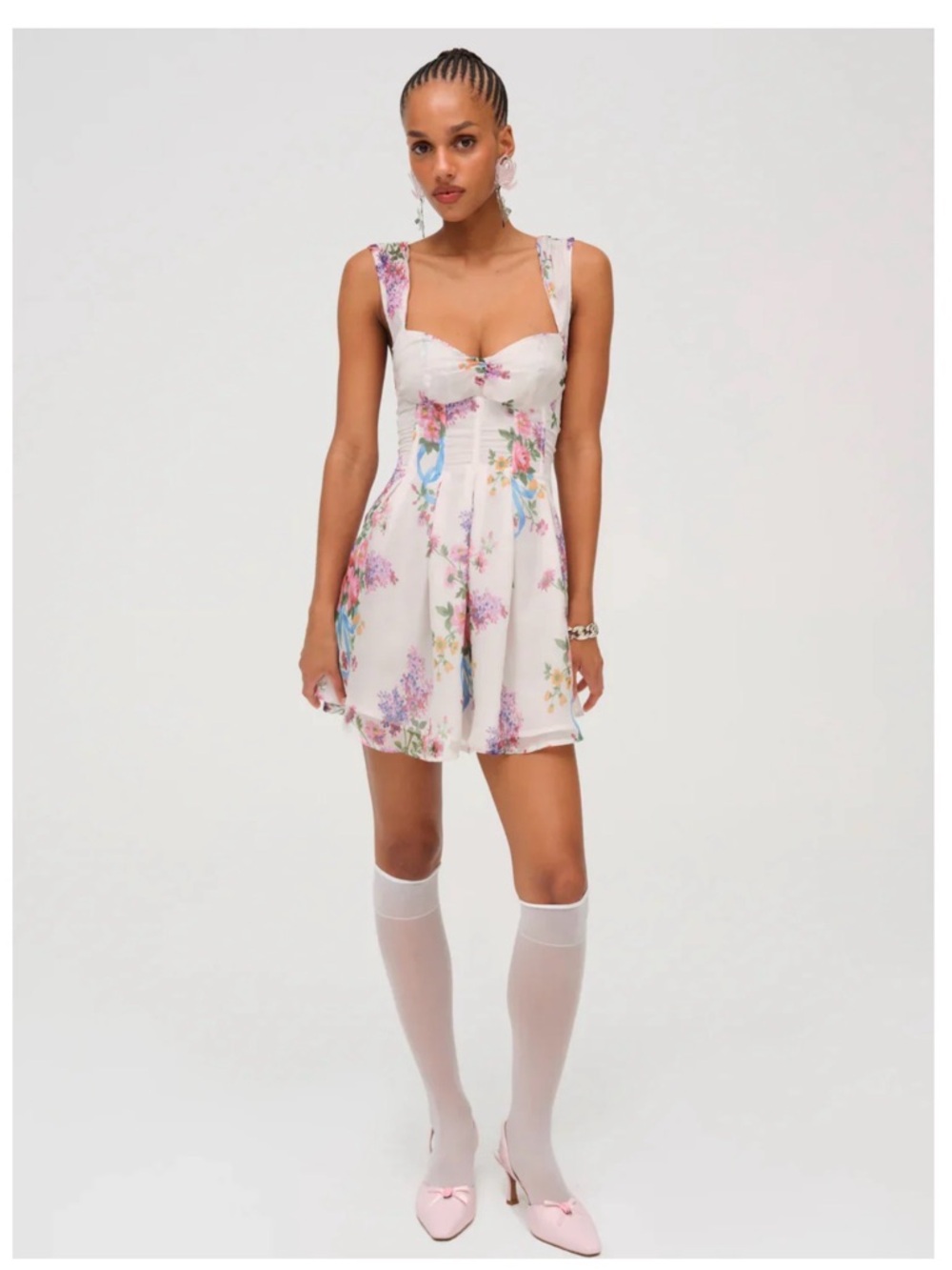 FOR LOVE & LEMONS August Mini Dress In Multi Floral